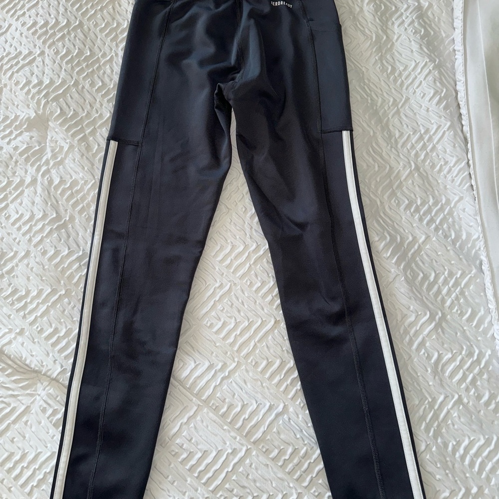 Adidas Women Black Joggers with White Stripes - Picture 7 of 7